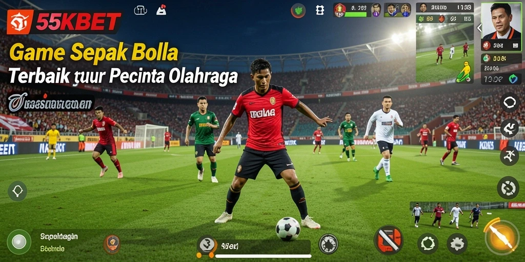 Screenshot gameplay 55KBET dengan aksi pemain di lapangan