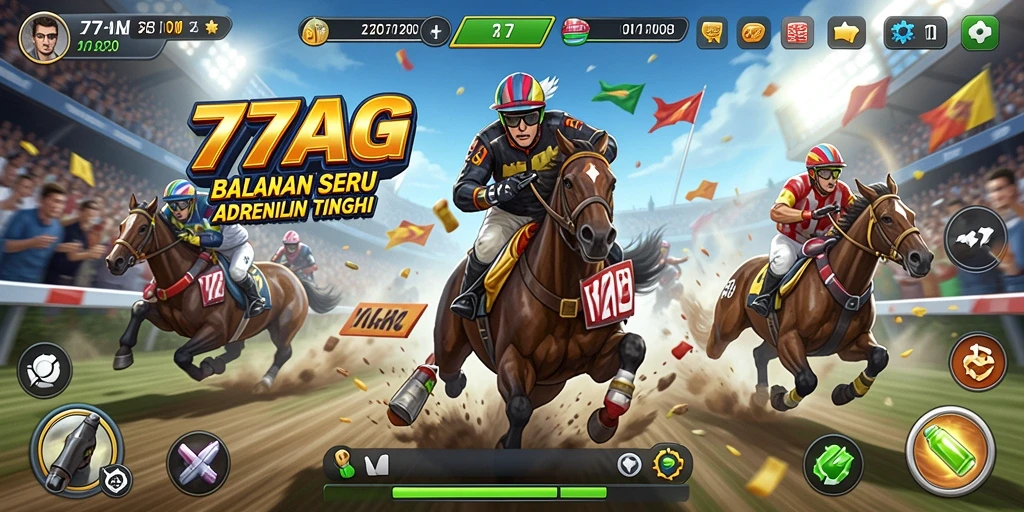 Gameplay menarik dengan berbagai trek balapan.