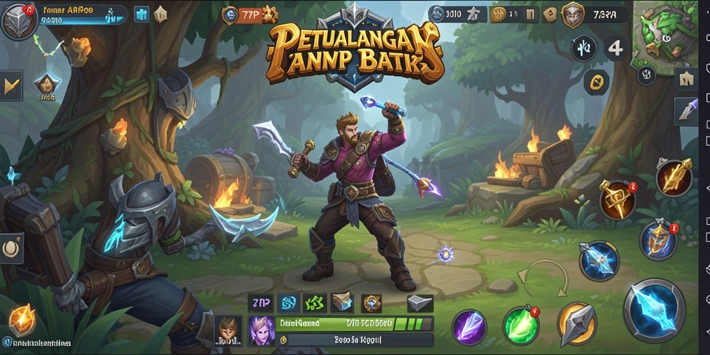 Tampilan gameplay ARPG yang seru dan penuh aksi.