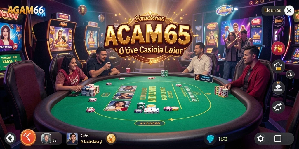 Tampilan gameplay AGAM66 yang mendebarkan dengan dealer langsung.