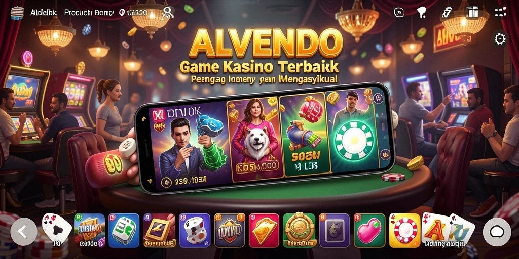 Tampilan gameplay Kasino yang menarik dan mengasyikkan di ALVENDO.