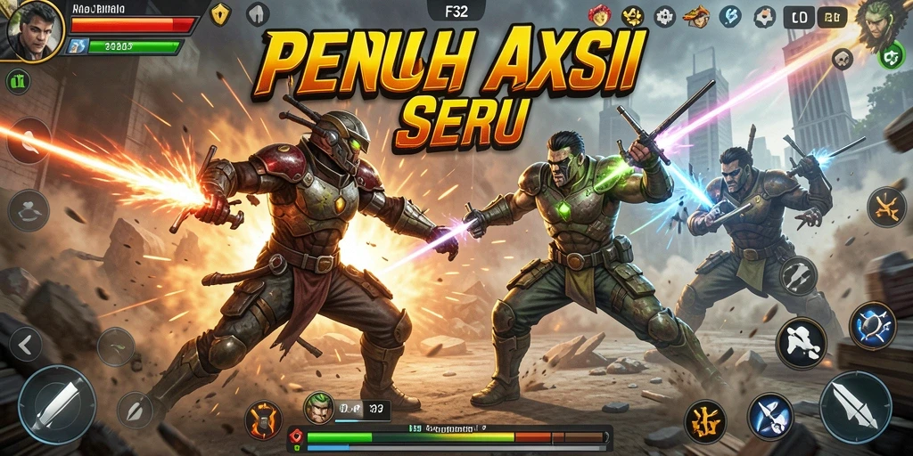 Gameplay seru di F32 dengan pertarungan intens.