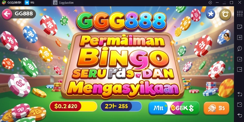 Screenshot utama GGG888 menampilkan gameplay Bingo yang seru.