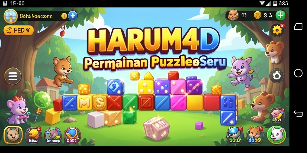 Tampilan gameplay seru HARUM4D yang menantang dan memikat.