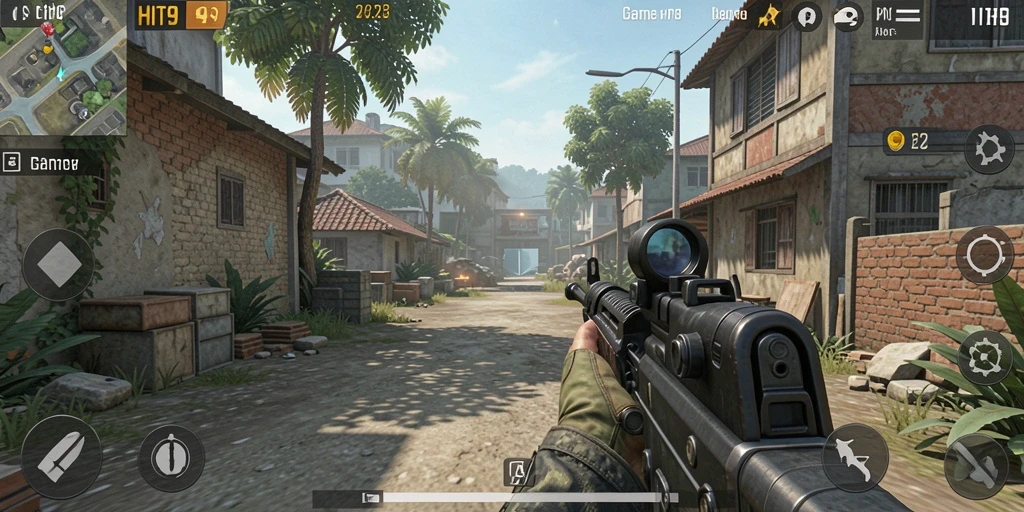 Tampilan gameplay menarik dari HIT9 dalam pertempuran TPS.