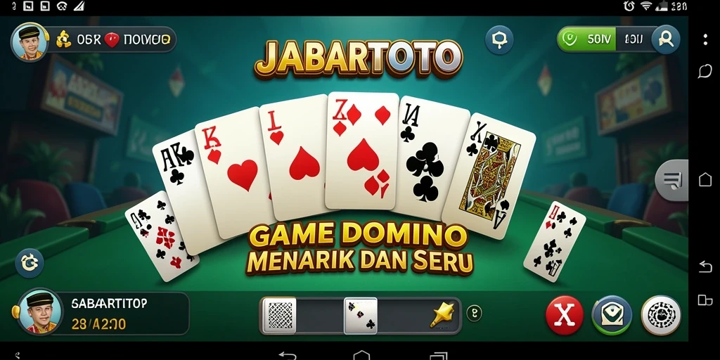 Tampilan seru gameplay Domino di JABARTOTO.