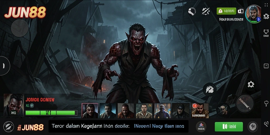 Tangkapan layar dari pengalaman gameplay horor yang mendebarkan.