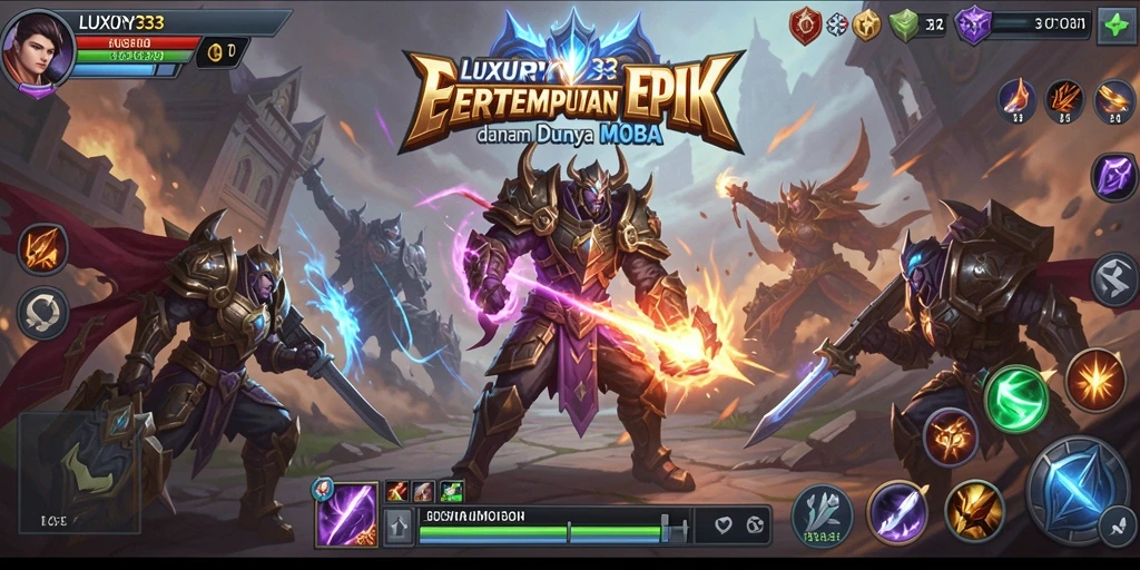 Tampilan seru dari gameplay <strong>LUXURY333</strong> yang penuh strategi MOBA.