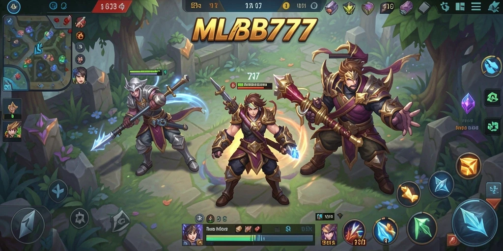 Tampilan gameplay MLBB777 yang penuh warna dan menghibur.