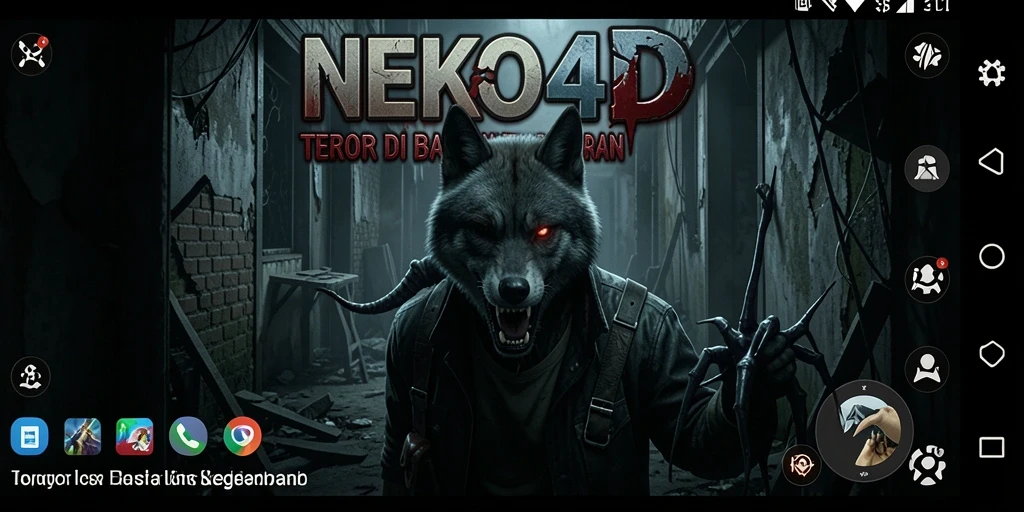Screenshot gameplay NEKO4D yang menunjukkan suasana menyeramkan.