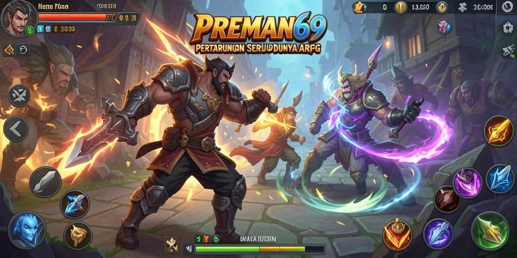 Gameplay seru dan mendebarkan dalam PREMAN69 ARPG.