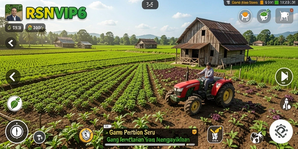 Screenshot menampilkan gameplay seru bertani di RSNVIP6.
