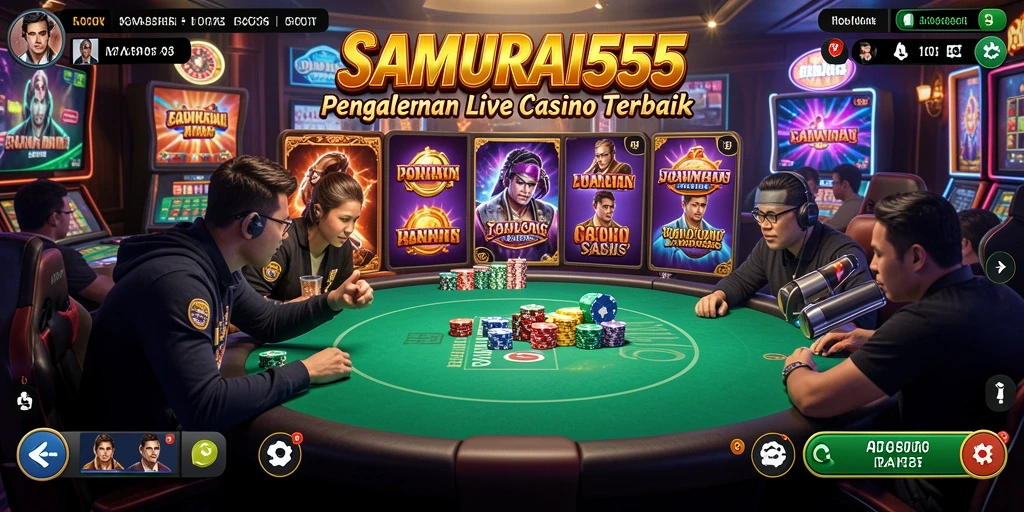 Tampilan permainan Live Casino yang menarik dalam SAMURAI555.