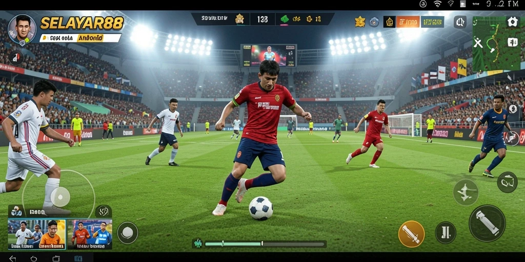 Tampilan aksi seru dalam permainan sepak bola SELAYAR88.