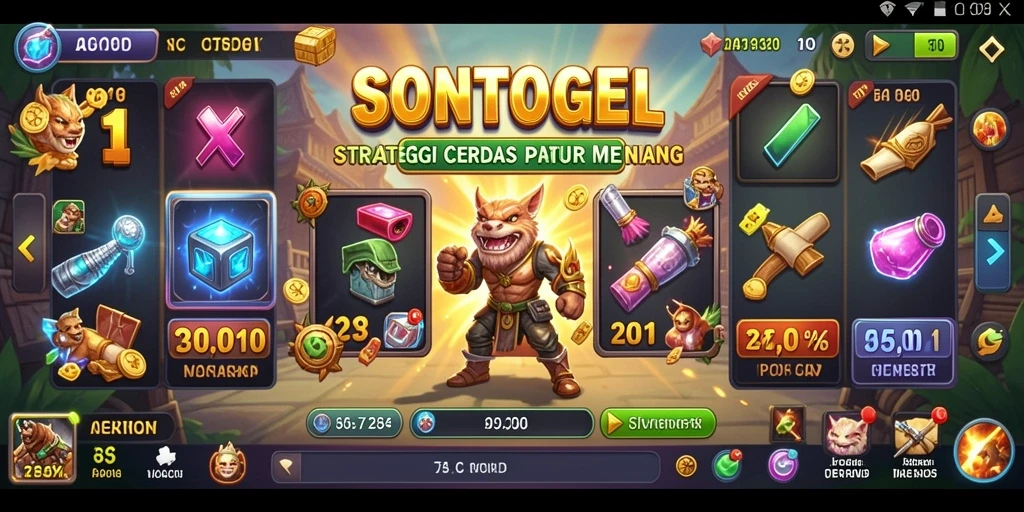 Screenshot gameplay SONTOGEL menampilkan aksi strategi yang mendebarkan.