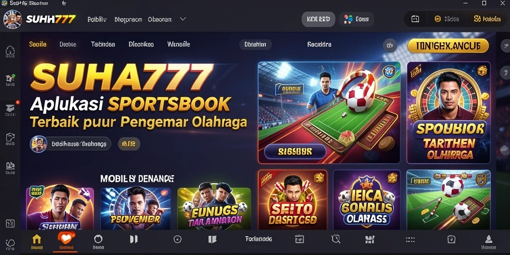 Tangkapan layar game Sportsbook yang menampilkan fitur taruhan langsung di SUHU777.