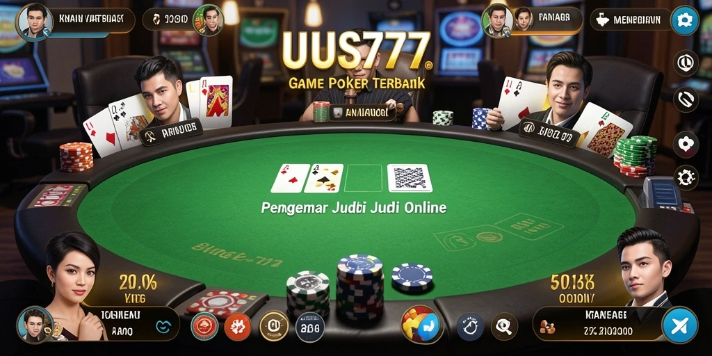 Tampilan gameplay poker yang seru dan mendebarkan di UUS777.