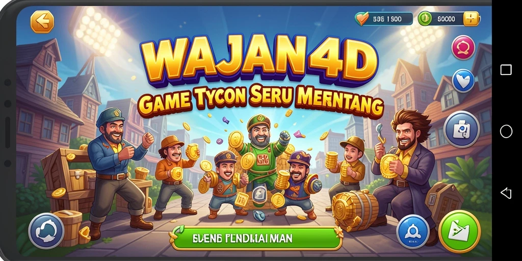 Tampilan permainan WAJAN4D yang menampilkan aksi manajemen Tycoon.